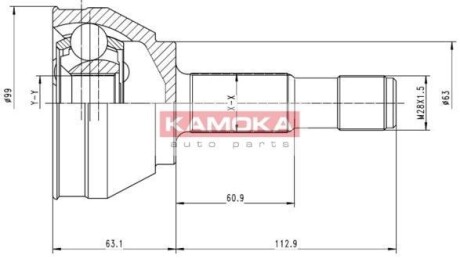 Шрус зовнішній KAMOKA 6152 (фото 1)