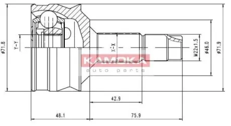 Комплект шарнiрний привiдного валу KAMOKA 6258