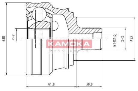 К-т шарнiрний привiдного валу KAMOKA 6276