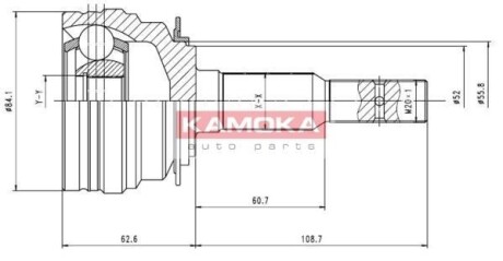 К-т шарнiрний привiдного валу KAMOKA 6610