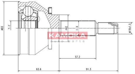 К-т шарнiрний привiдного валу KAMOKA 6640