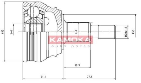 К-т шарнiрний привiдного валу KAMOKA 6680