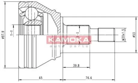 Комплект шарнiрний привiдного валу KAMOKA 6681