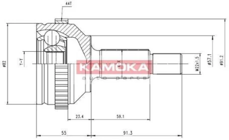 К-т шарнiрний привiдного валу KAMOKA 6714