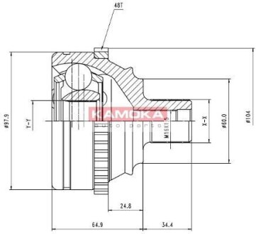 К-т шарнiрний привiдного валу KAMOKA 6740