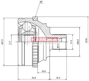Комплект шарнiрний привiдного валу KAMOKA 6740