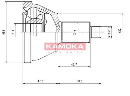 К-т шарнiрний привiдного валу KAMOKA 7084