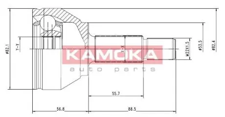 Комплект шарнирный приводного вала KAMOKA 7092