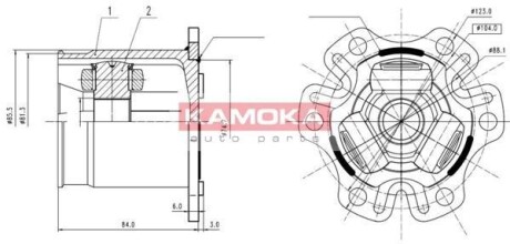 К-т шарнiрний привiдного валу KAMOKA 8709