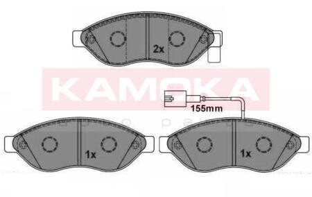 Гальмiвнi колодки дисковi CITROEN JUMPER 06-/FIAT DUCATO 06-/PEUGEOT BOXER 06- KAMOKA JQ101100