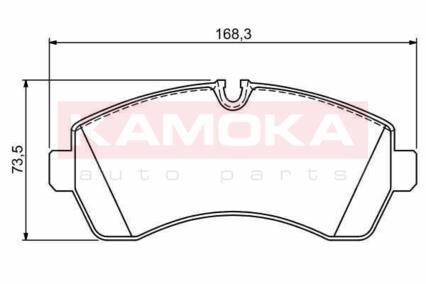 Гальмiвнi колодки дисковi MERCEDES SPRINTER 06-/VW CRAFTER 06- (5T) KAMOKA JQ1012089