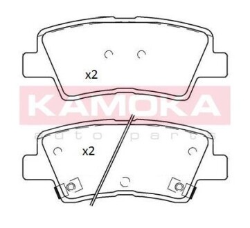 Гальмiвнi колодки дисковi HYUNDAI ACCENT IV 10-/ELANTRA 11-/I40 12-/VELOSTAR 11- KAMOKA JQ101268