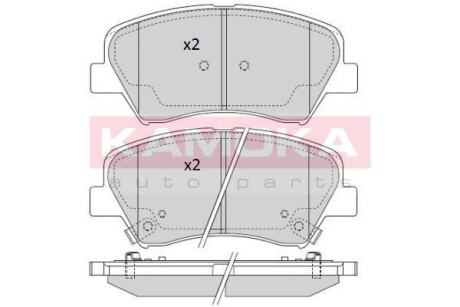 Гальмiвнi колодки дисковi HYUNDAI ELANTRA 11-/VELOSTAR 11- KAMOKA JQ101270