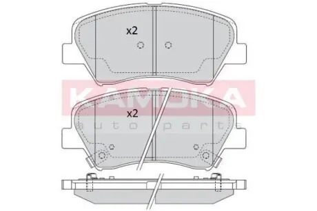 Тормозные колодки дисковые HYUNDAI ELANTRA 11-/VELOSTAR 11- KAMOKA JQ101270