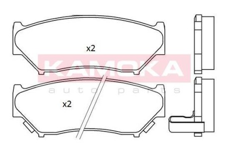 Гальмiвнi колодки дисковi SUZUKI GRAND VITARA 98-03/JIMNY 03- KAMOKA JQ101312 (фото 1)