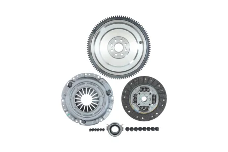 Демпфер + комплект сцепления + выжимной (переоборудование на одномассовый маховик) KAMOKA KC129