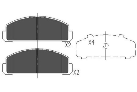 Тормозные колодки mazda 323/323 estate/wagon KAVO KBP4515