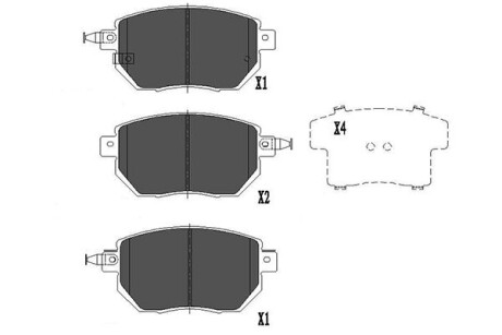 Комплект тормозных колодок KAVO KBP-6573