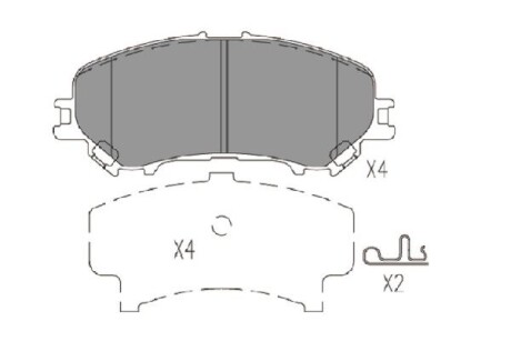 Комплект тормозных колодок KAVO KBP-6614