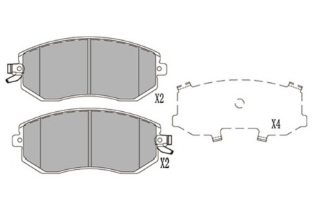 Комплект тормозных колодок KAVO KBP-8025