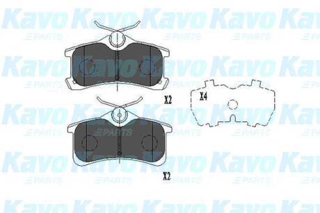 Комплект гальмівних колодок KAVO KBP-9017