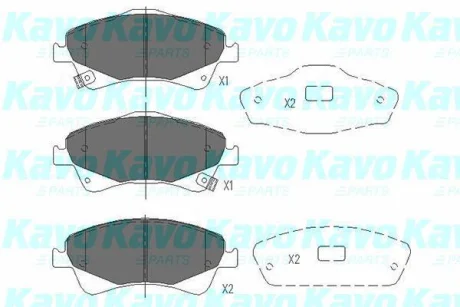 Колодки гальмівні (передні) Toyota Avensis/Auris 1.6-2.0 D-4D 08- KAVO KBP-9103