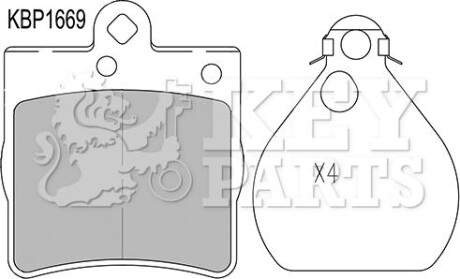 Гальмiвнi колодки дисковi KEYPARTS KBP1669