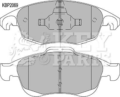 Гальмiвнi колодки дисковi KEYPARTS KBP2069