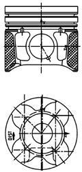 Поршень,комплект CITROEN/PEUGEOT/FORD Berlingo,C2, KOLBENSCHMIDT 40179610