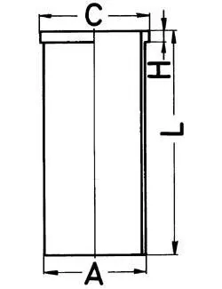 Гильза поршневая VW Caddy II/T4 1.9/2.4D (d=79.51mm) KOLBENSCHMIDT 89 434 190