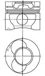 Поршень Sprinter ОМ602DE (89mm-STD) KOLBENSCHMIDT 94823700