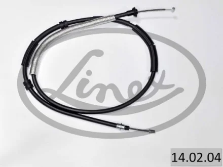 Трос ручника (задній) (R) Fiat Bravo/Stilo 01-14 (1660/1480mm) LINEX 14.02.04