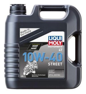 ОЛИВА МОТОРНАЯ НС-СИНТЕТИЧЕСКАЯ MOTORBIKE 4T 10W-40 STREET 4Л LIQUI MOLY 1243