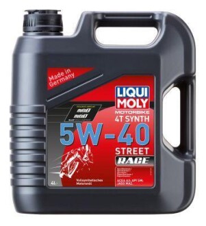 Масла моторные Motorbike 4T Synth 5W-40 Street Race LIQUI MOLY 1685