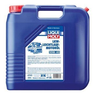 Масло моторное LKW LeichtlaufMotoroil 10W-40, 20л. LIQUI MOLY 4743