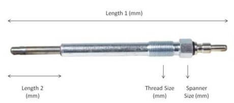 Свічка розжарювання 5V 133/30mm M10x 1.00 DB 203 3.0Cdi LUCAS LP091