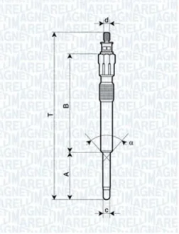 UC40A Свеча накала MAGNETI MARELLI 062900043304
