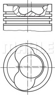 Поршень 0.5 3-4 цил MAHLE / KNECHT 0306602 (фото 1)