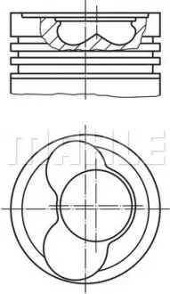 Поршень 0.5 3-4 цил MAHLE / KNECHT 0306602