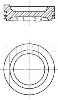 Поршень AudiVW 83.0 2.0 AAD/ABK/2E/ADY MAHLE / KNECHT 034 99 01 (фото 1)