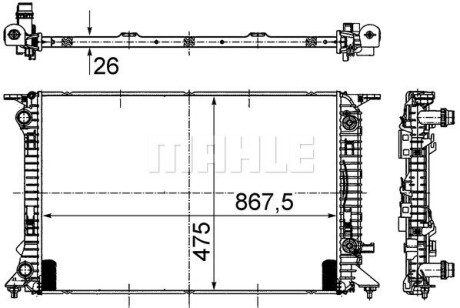 Радіатор охолодження MAHLE / KNECHT CR 910 000S