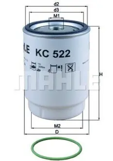 Фільтр палива MAHLE / KNECHT KC522D