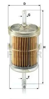 Фільтр паливний CITROEN C15 E1.4 VD K1H (TU3A) MANN WK4312(10)