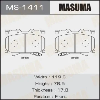 Колодки тормозные дисковые MASUMA MS1411
