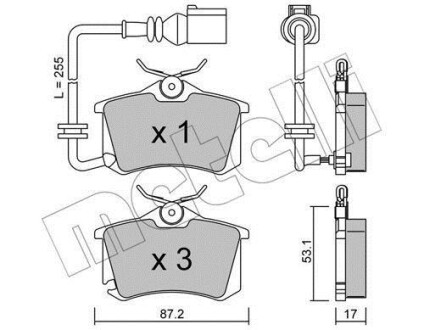 Комплект тормозных колодок (дисковых) Metelli 22-0100-4