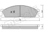 Комплект гальмівних колодок (дискових) Metelli 22-0107-0 (фото 1)