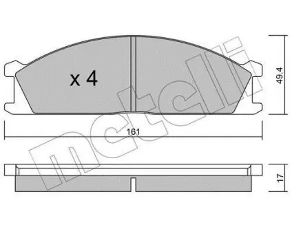 Комплект тормозных колодок (дисковых) Metelli 22-0107-0
