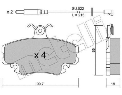 Комплект тормозных колодок (дисковых) Metelli 22-0120-0K