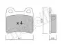 Комплект тормозных колодок (дисковых) Metelli 22-0141-0 (фото 2)