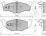 Комплект гальмівних колодок (дискових) Metelli 22-0206-2 (фото 2)